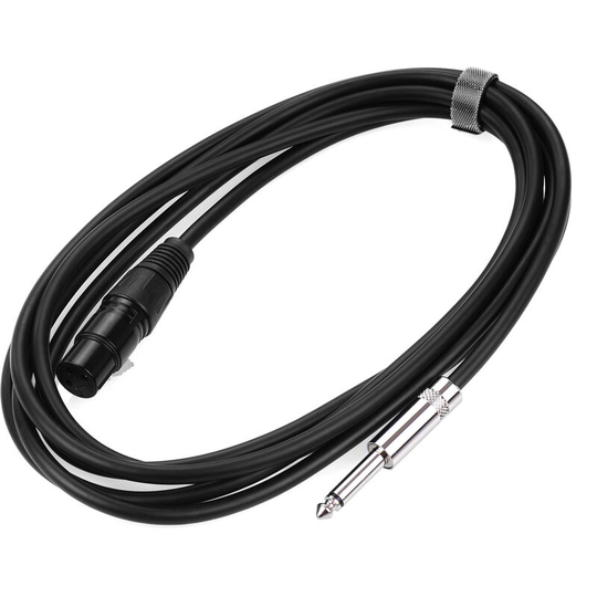 Ggiant - Microphone Cable xlr Female Connector to 1/4 Inch ts Mono Plug Noise Reduction Musical Instruments Cables Audio Cords 3m/9.8ft