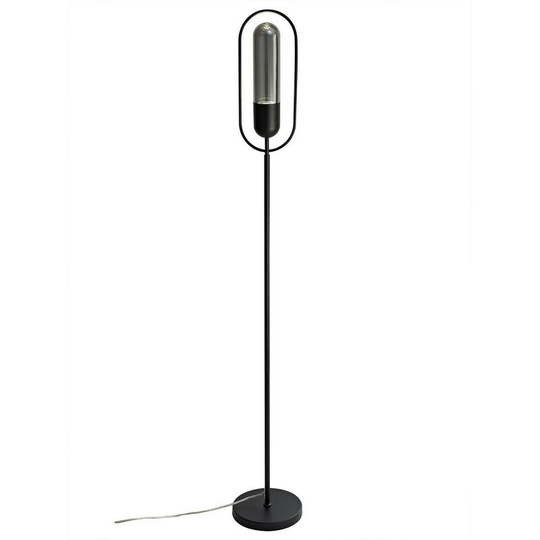 Luminosa Lighting - Floor Lamp, 1 x 7W led, 4000K, 790lm, Black, Smoked
