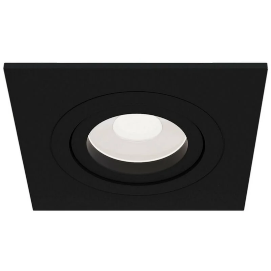 Atom Recessed Square Downlight Black, 1 Light, GU10