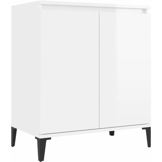 Sideboard High Gloss White 60x35x70 cm Engineered Wood Vidaxl White