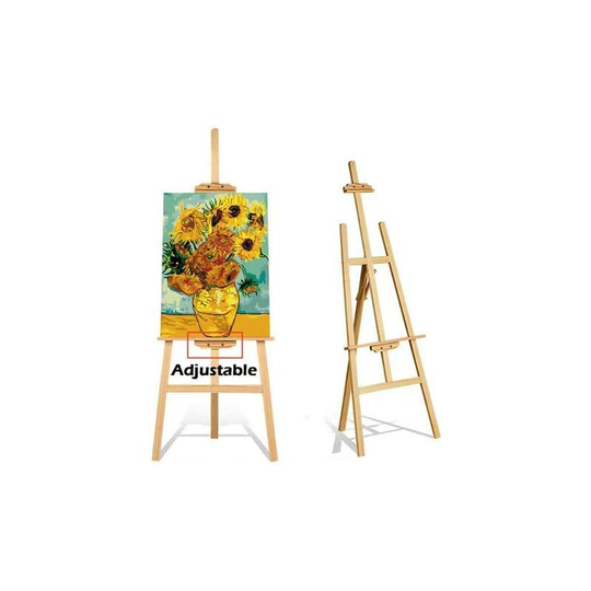 Day Plus - Artist Wooden Easel - Professional Studio A-Frame Easel Stand - Adjustable Height Foldable Floor Standing Tripod Easel for Painting,