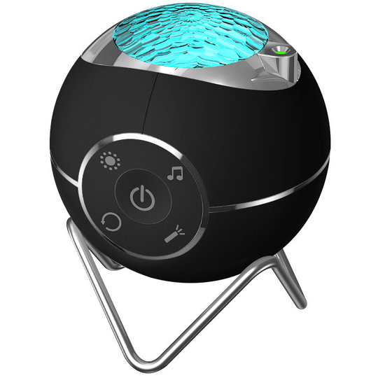 Bearsu - Rotating Star Projector, usb Rechargeable led Music Projector with Light Mode and Remote Control, Timer for Kids and Metal Stand, Gift for