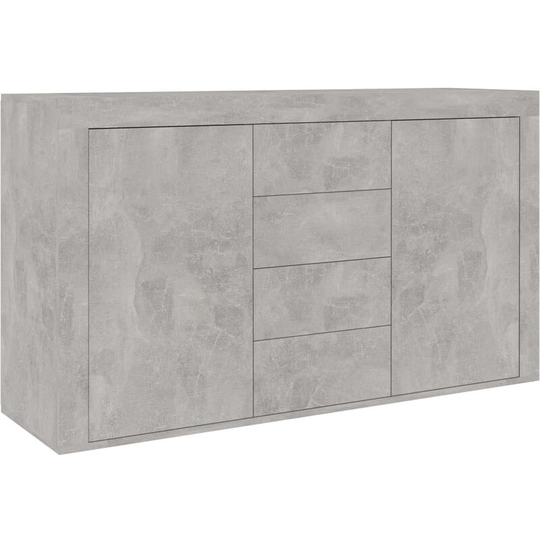 Sideboard Concrete Grey 120x36x69 cm Engineered Wood Vidaxl Grey