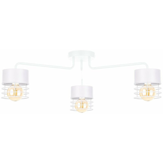 Keter Atollo Multi Arm Semi Flush Ceiling Light White, 70cm, 3x E27