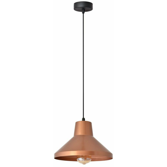 Helam Trinity Dome Pendant Ceiling Light Black, Rose Gold 15.5cm