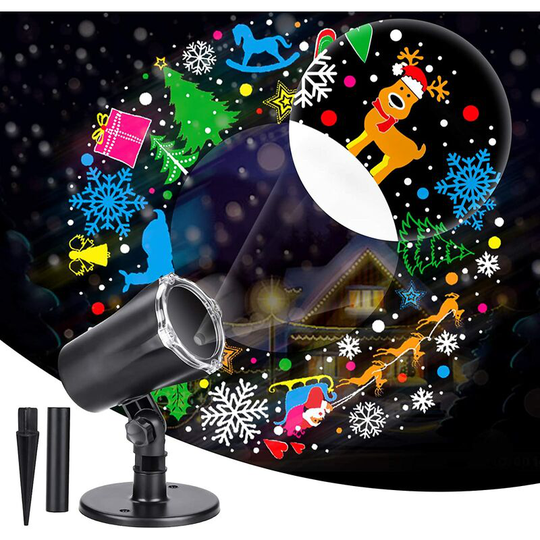 Christmas Projector, Outdoor and Indoor Decorative Projection Lamp, Projector Light for Party Wedding Birthday Garden