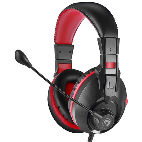 Marvo H8321S headphones/headset Wired Head-band Gaming Black Red