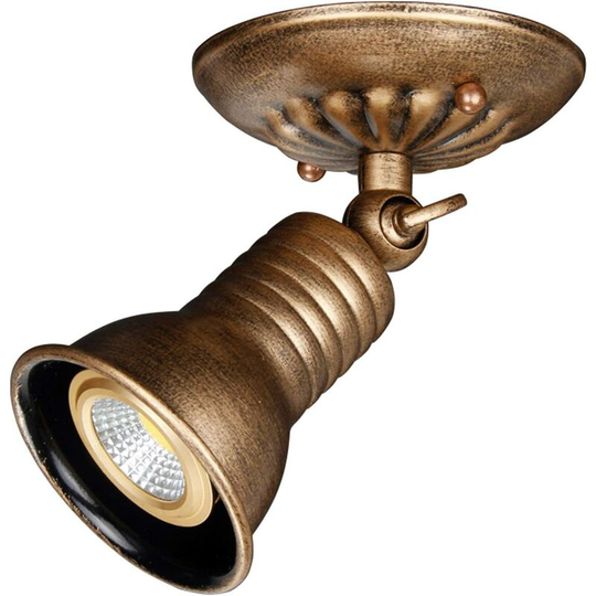 Aougo - Vintage Industrial Wall Lamp Retro led Ceiling Light Adjustable Metal Wall Sconce led Wall Night Light Flush Mount E27 Bulb Base(5W, warm
