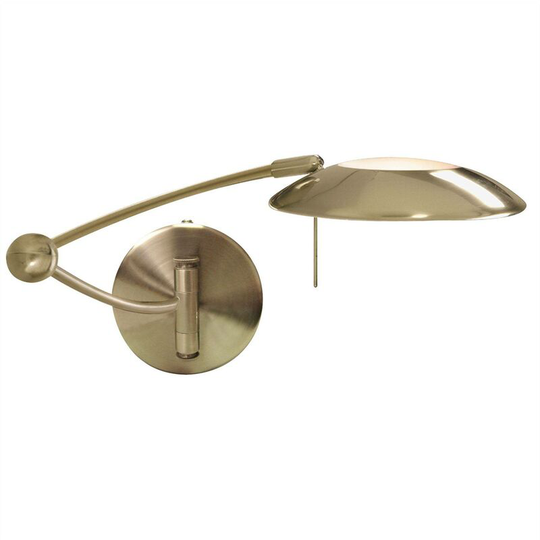 Searchlight Flexible Arms - Dimmable Swing Arm 1 Light Indoor Wall Light White, Antique Brass