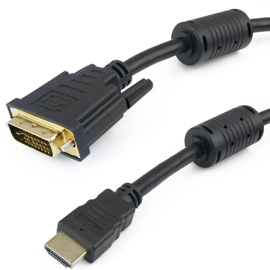 BeMatik - Super HDMI 1.4 Cable HDMI Type-A male to DVI-D male 5 m