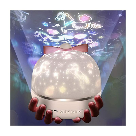 Starry Sky Projector Lamp, 360° Rotation 6 Different Projection Movies led Baby Night Light usb Charging Star Light Projector for Birthdays Halloween