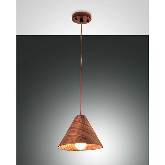 Fabas Luce Esino Dome Pendant Ceiling Lights Walnut Glass, E27