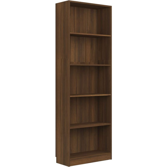 Vidaxl - 5-Tier Book Cabinet Brown Oak 60x24x175 cm Engineered Wood Brown