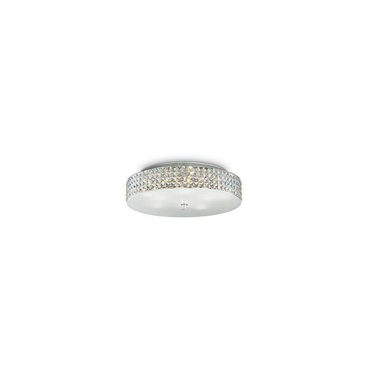 Ideal Lux Roma - 9 Light Large Flush Ceiling Light Chrome, G9