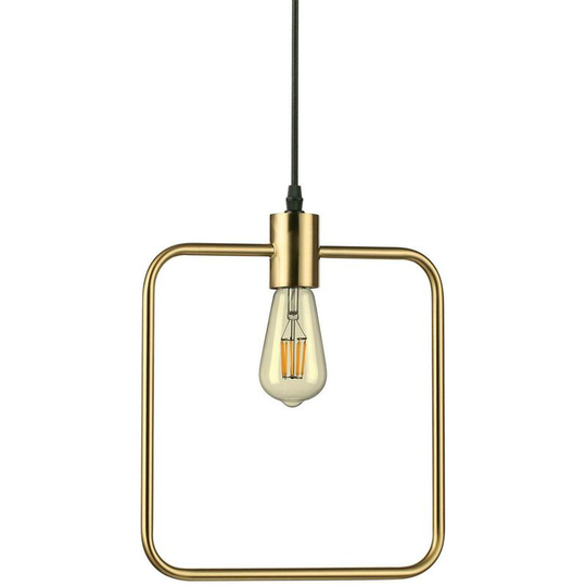 Ideal Lux Lighting - Ideal Lux Abc - 1 Light Ceiling Pendant Antique Brass, E27