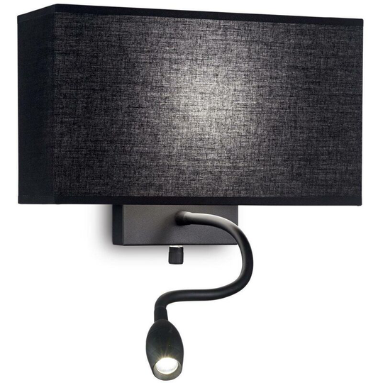 Ideal Lux Lighting - Ideal Lux Hotel - led 2 Light Wall Light Black