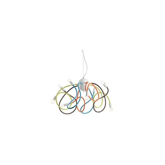 Ideal Lux Multiflex - 8 Light Ceiling Pendant Multi-Coloured, E14