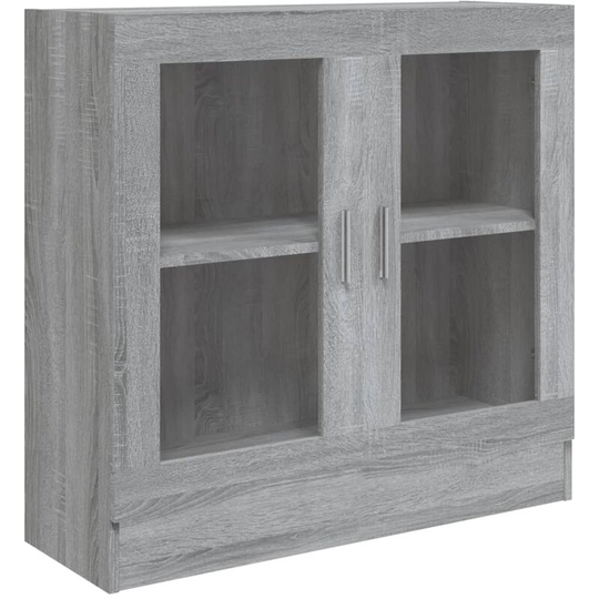 Vitrine Cabinet Grey Sonoma 82.5x30.5x80 cm Engineered Wood Vidaxl Grey