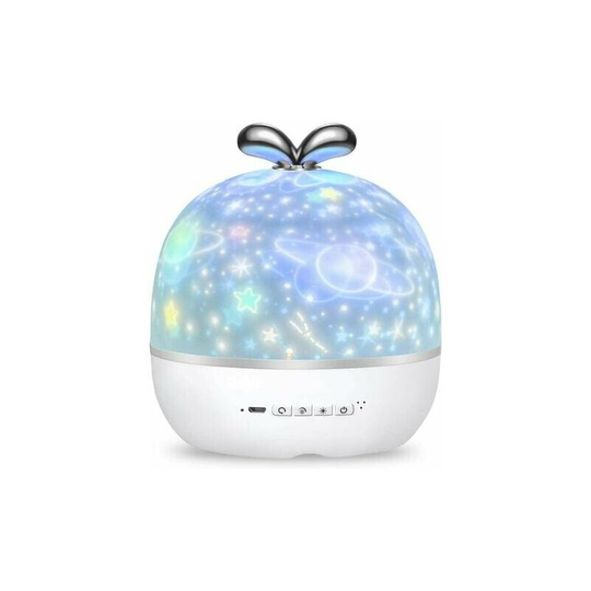 FVO - Kids Projector Lamp, 360° Rotating Baby Night Light Projector led 6 Theme Night Light Starry Sky Projection 6 Modes Ceiling Projector Light