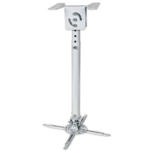 Manhattan Projector Mount Ceiling Universal Tilt & Swivel Height Range: 57 to 82cm Max 20kg Silver Lifetime Warranty
