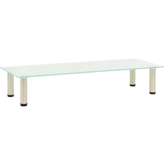 Tv Stand Frosted 100x35x17 cm Tempered Glass Vidaxl Transparent
