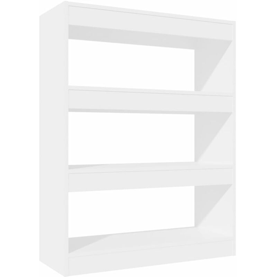 Vidaxl - Book Cabinet/Room Divider High Gloss White 80x30x103 cm Engineered wood White