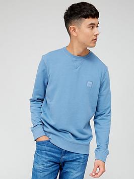 BOSS Westart Sweatshirt - Light Blue, Light Blue, Size S, Men