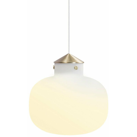 Nordlux Raito 30cm Oval Globe Pendant Ceiling Light Opal Glass, E27