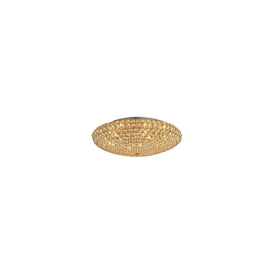 Ideal Lux Lighting - Ideal Lux King - 9 Light Indoor Large Flush Light Gold, G9