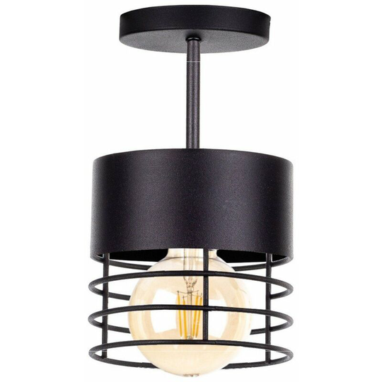 Keter Elle Cylindrical Ceiling Light Black, 12cm, 1x E27
