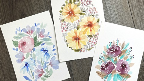 How to Paint Loose Watercolor Flowers - Simple and Dreamy