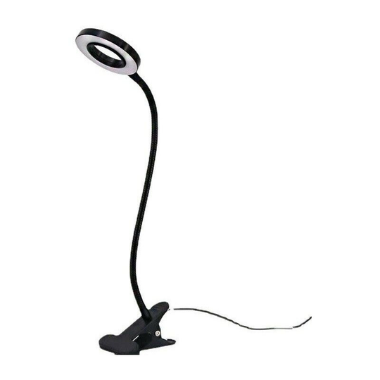 Aougo - 48 led Clamp Desk Lamp 360° Flexible Clip-on Reading Lamp 3 Light Modes & 10 Brightness Levels usb Led Desk Lamp for Study and Work, Black