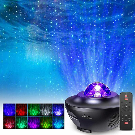Monly - led Star Projector Lamp, Rotating Night Light Projector with 21 Modes & Remote Control & Timer & Speaker & Bluetooth Ocean Star Ceiling Light