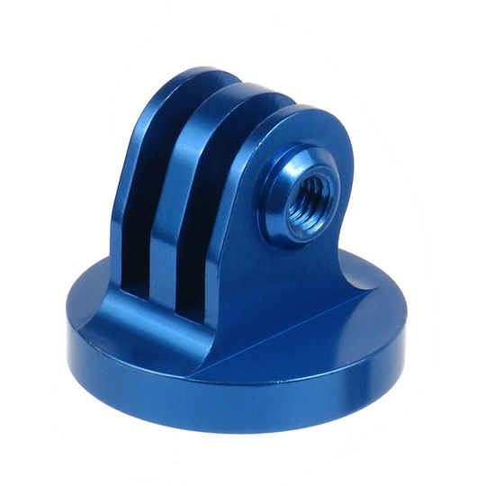 Muff - Compatible Metal Camera Tripod Mount Adapter, Fit for GoPro Hero9/8/7/6/5 or Other Action Camera Mounts, 1/4' Camera Screw Hole (Blue)