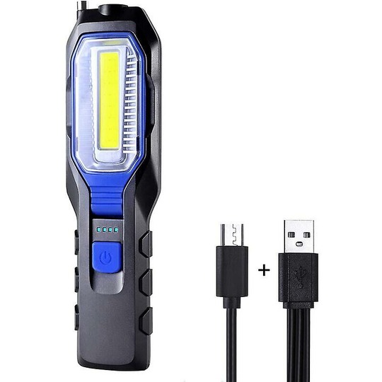 Rechargeable led Work Light, Powerful Rechargeable led Portable Work Light usb Magnet Lamp 2800mAh cob Battery, Hook and Charging Cable