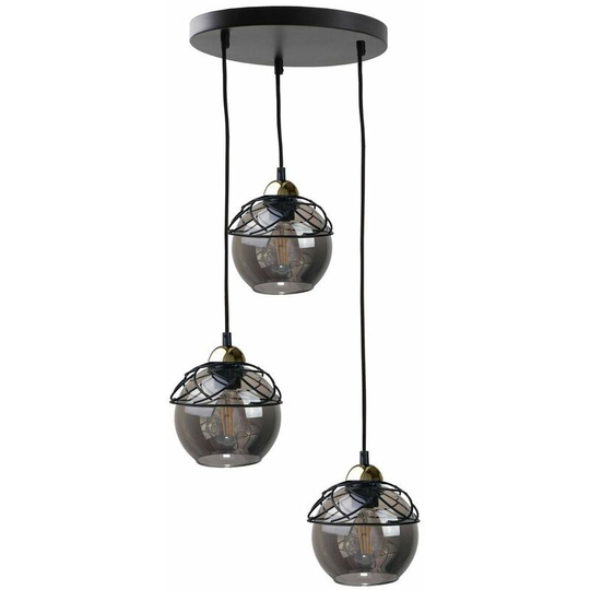 Keter Mera Cluster Pendant Ceiling Light Black, 30cm, 3x E27