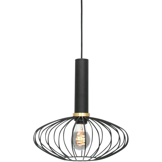Sienna Lighting - Sienna Aureole Wire Frame Pendant Ceiling Light Matt Black
