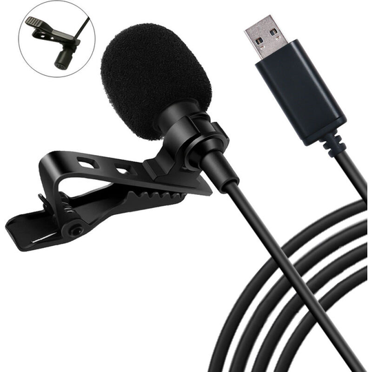 Asupermall - 150cm Portable Mini Clip-on Omni-Directional Stereo usb Mic Microphone for pc Computer