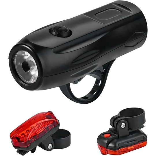 Aougo - Powerful led Bike Lights, Front and Rear Bike Lights, Waterproof Tail Light, 7 Lighting Modes, Suitable for Mountain Road Bike Rear Warning