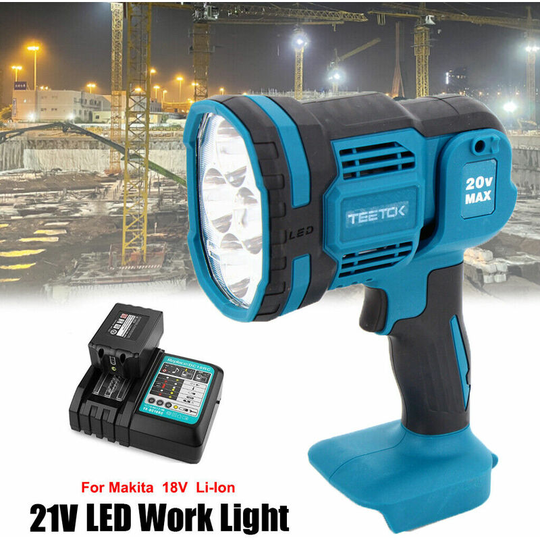 Handheld Work Light Outdoor led Lighting Lamp Flashlight For Makita 18V Battery