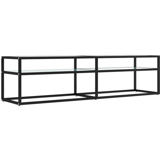 Tv Cabinet White Marble 160x40x40.5 cm Tempered Glass Vidaxl White