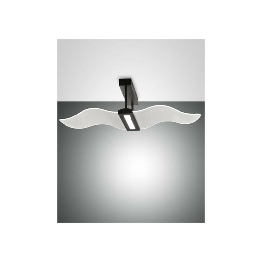 Fabas Luce Fenice led Integrated Pendant Ceiling Light Light Black Glass