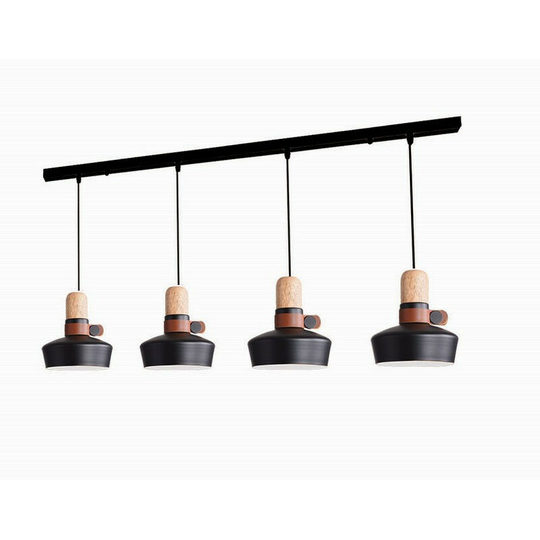 Larissa Lighting - Larissa Radnevo Ceiling Pendant Bar Light 4x E27 Max 40W Black