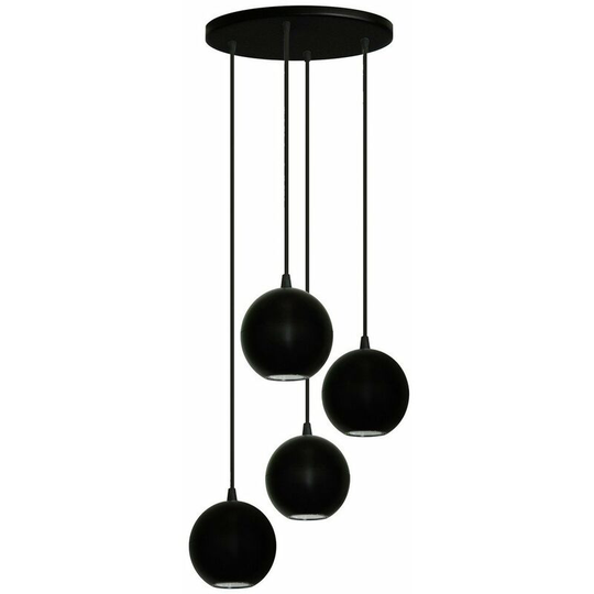 Helam Lighting - Helam Midway Cluster Pendant Ceiling Light Black 30cm