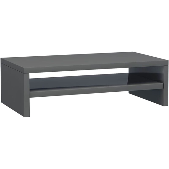 Monitor Stand High Gloss Grey 42x24x13 cm Engineered Wood Vidaxl Grey