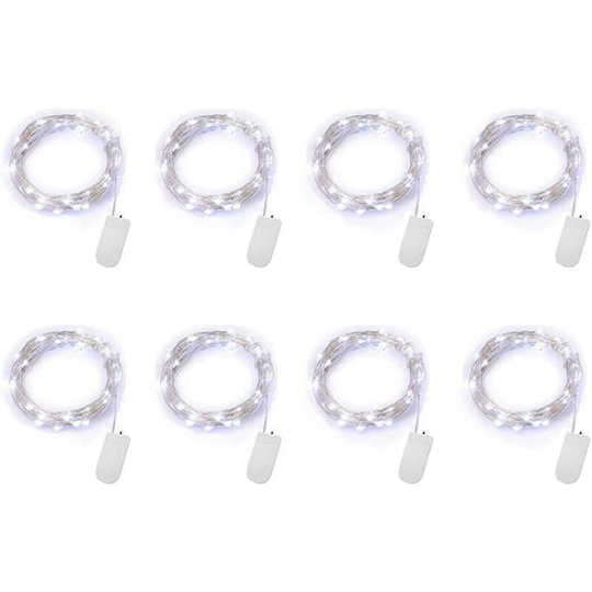 Battery Operated Fairy Lights, 1M 10 led Copper Wire Fairy Lights IP65 Waterproof Mini Battery Operated Fairy Lights for Birthday Party Wedding