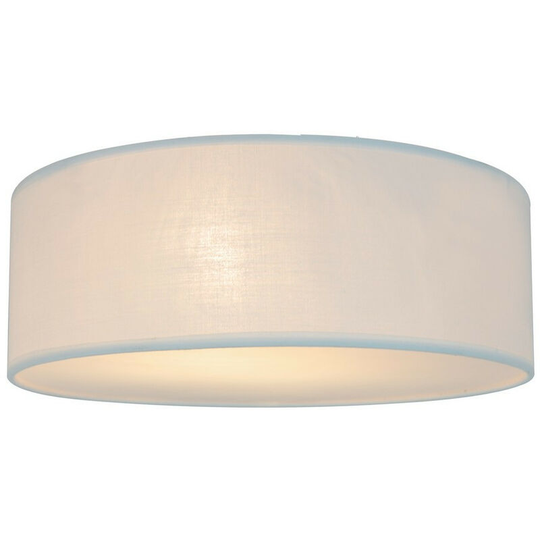 Zumaline Clara 30cm Cylindrical Ceiling Light, White, 2x E14