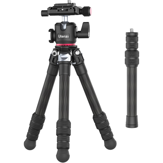 Ulanzi - MT-20 71.4cm/28.1in Portable Photography Carbon Fiber Tripod Stand 3kg Load Capacity with 360¡ã Panoramic Ballhead Arca-Swiss qr Plate Cold
