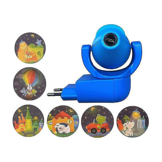 Thsinde - Star Moon Animal Projector Led Projector 6 Images Sensor Eu Plug Night Red