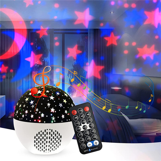 Thsinde - Baby Night Light, Starry Music Projector with Spinning Projection Films, Starry Projector for Birthday, Nursery, Nursery
